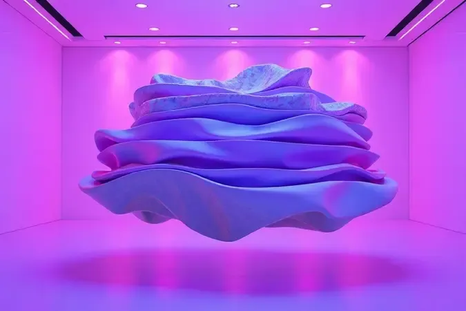 Visualização conceitual em 3D das camadas internas de espuma e tecido de um colchão, destacando a tecnologia de conforto.