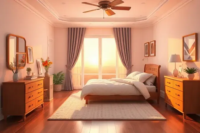 Conceito 3D de preservação e cuidado com móveis de quarto, focando na durabilidade da estrutura da cama.