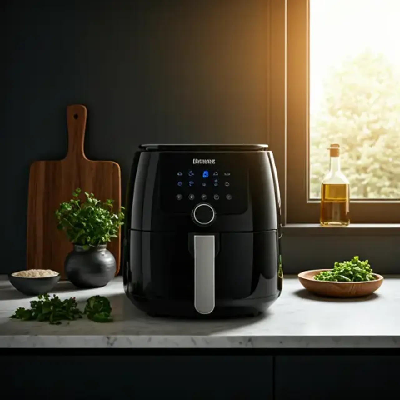 Cozinha moderna com air fryer