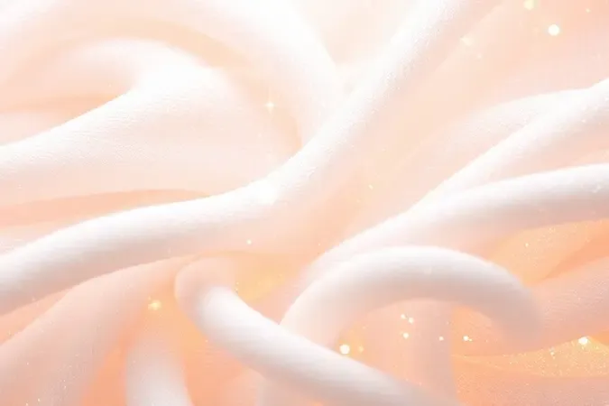 Representação abstrata em 3D de frescor e limpeza com bolhas de água e fibras de tecido branco macio.