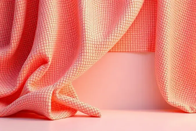 Detalhe conceitual da trama de um tecido de algodão de alta qualidade e resistência em close-up.