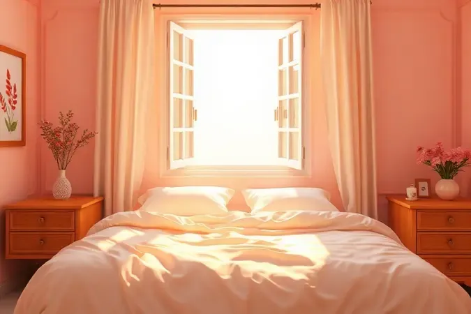 Quarto moderno e iluminado pelo sol com janelas abertas, simbolizando a ventilação necessária para evitar o mofo no colchão.