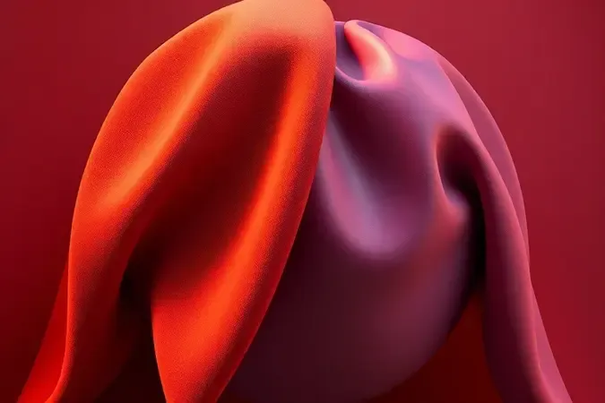 Close-up conceitual em 3D de texturas de revestimento suede e corino para camas box baú com iluminação suave.